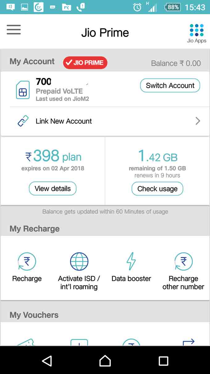 how to check jio best offer on my number